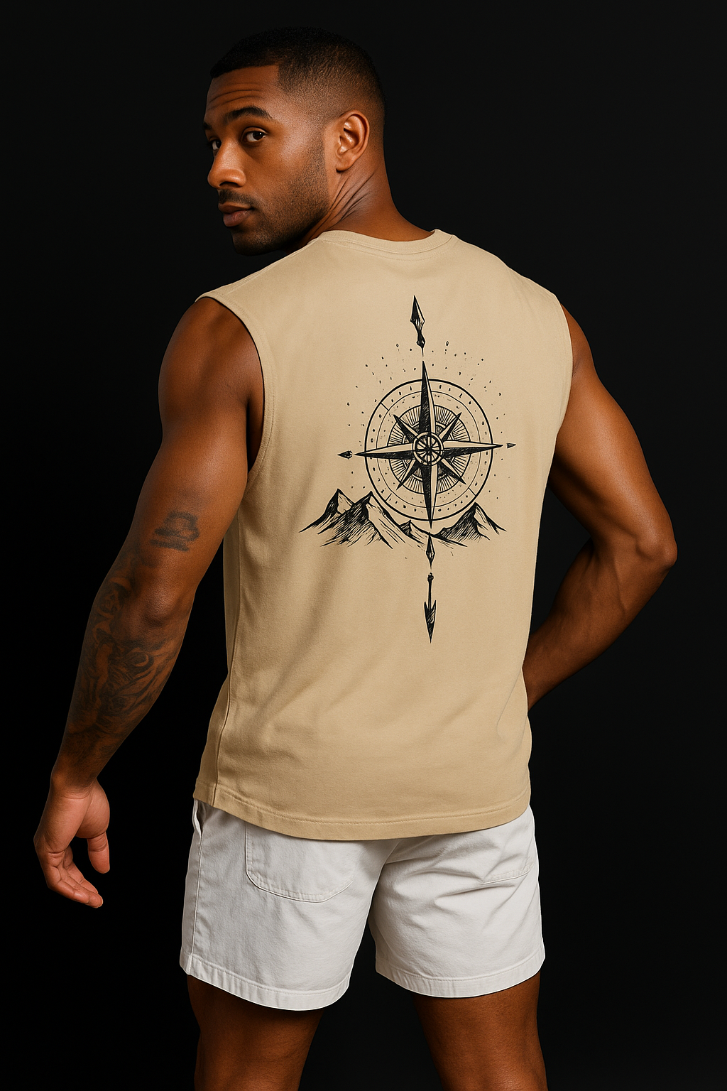 Kafoon - Men's Graphic T-Shirt with Round Neck and Sleeveless, Casual Everyday Wear