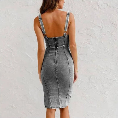 Kafoon - Denim Dress with Adjustable Straps