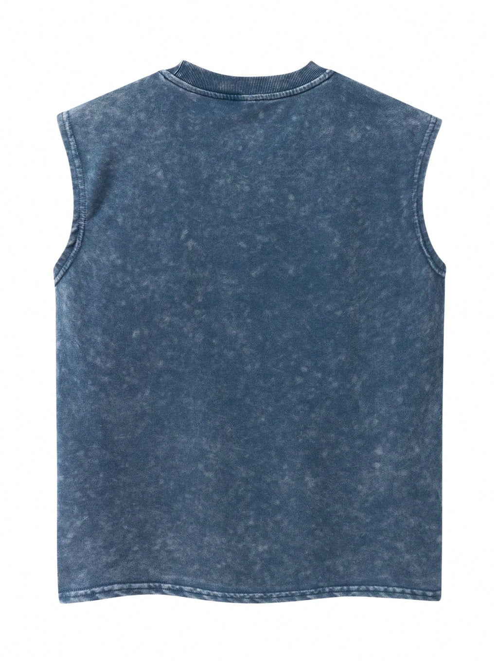 Kafoon -  Men's sleeveless tank top with washed-out vintage effect and black palm tree pattern